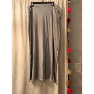 Long gray maxi skirt